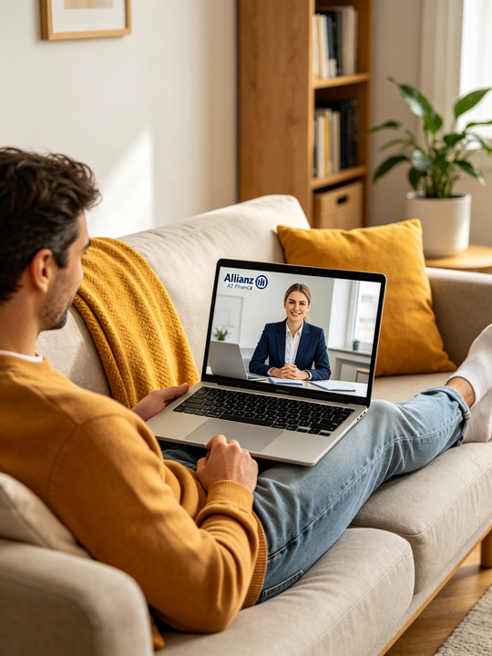 Allianz online consultation interface, demonstrating digital advisory tools and client interaction.